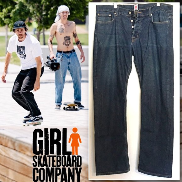Girl Skateboard Company Other - Vintage Streetwear GIRL SKATEBOARD COMPANY Button Fly Jeans  🛹🛹